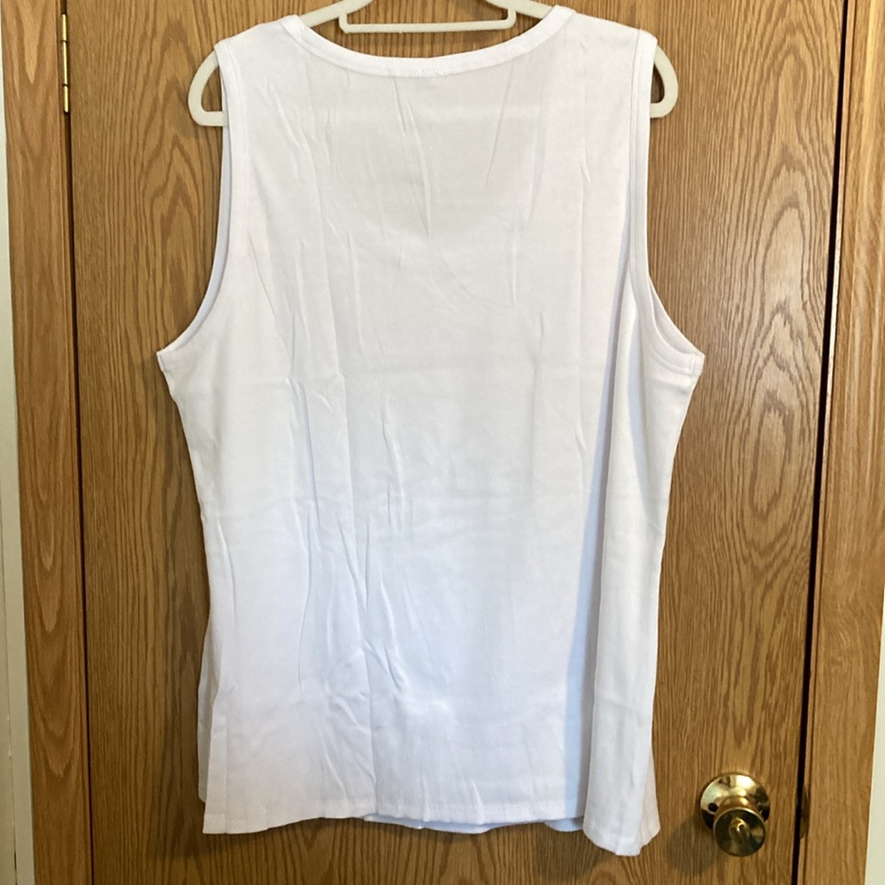 White Sleeveless Top - Picture 3 of 4
